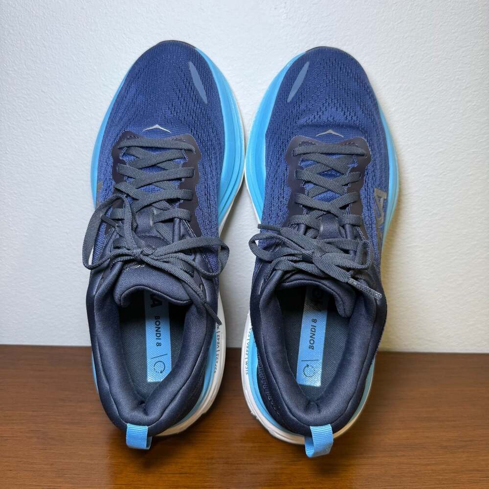 HOKA Bondi 8 Men's Running Shoes - Outer Space/All Aboard Men’s US 8D - Picture 6 of 11